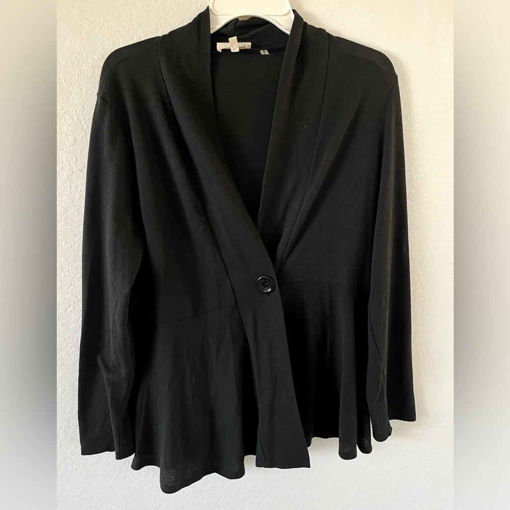 Carol Rose stretch knit Lightweight jacket. Size L